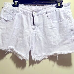 White Denim Cut off Shorts Size 32